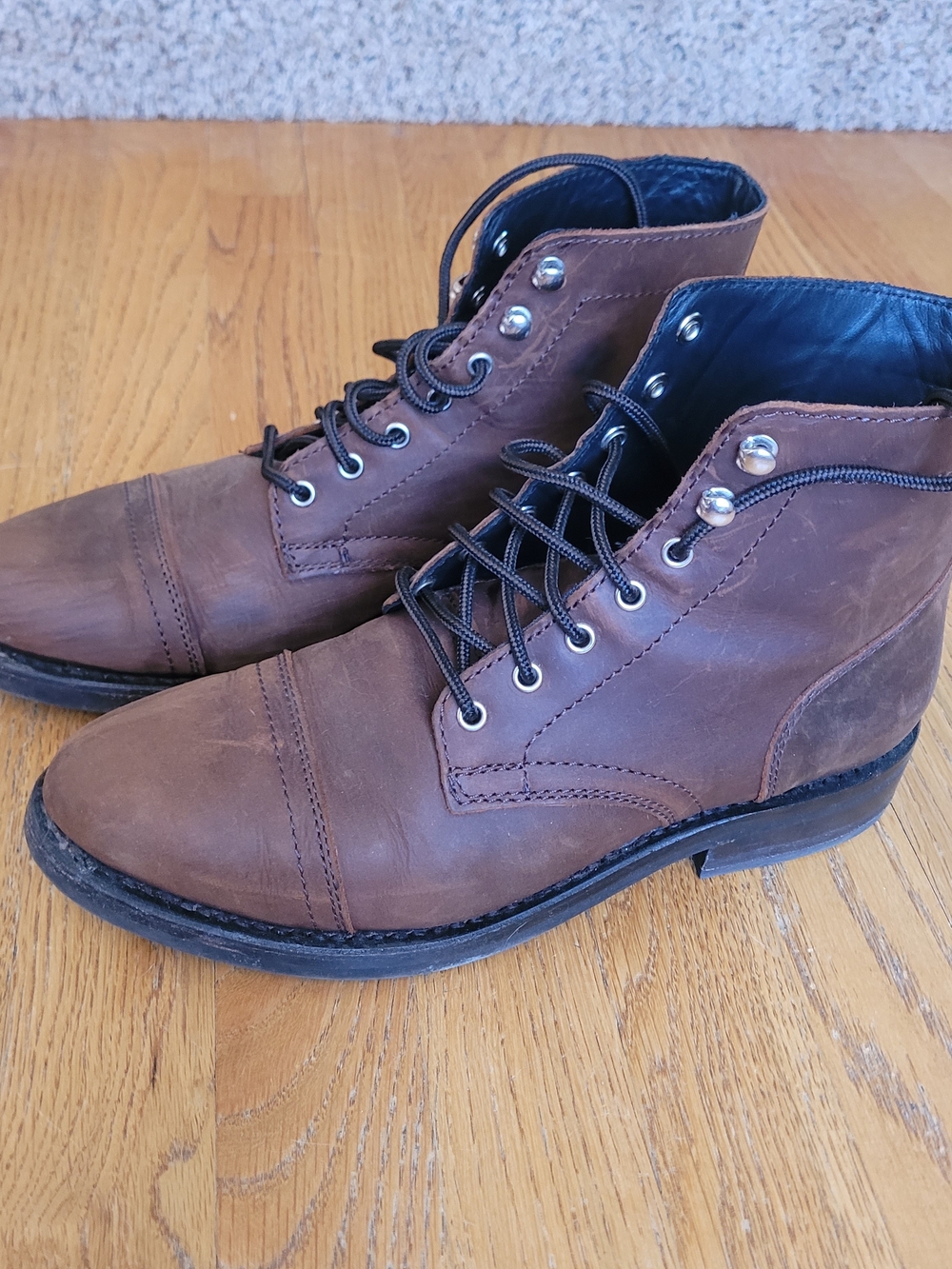 Women's Thursday Boot Brown Leather Lace-Up Boots